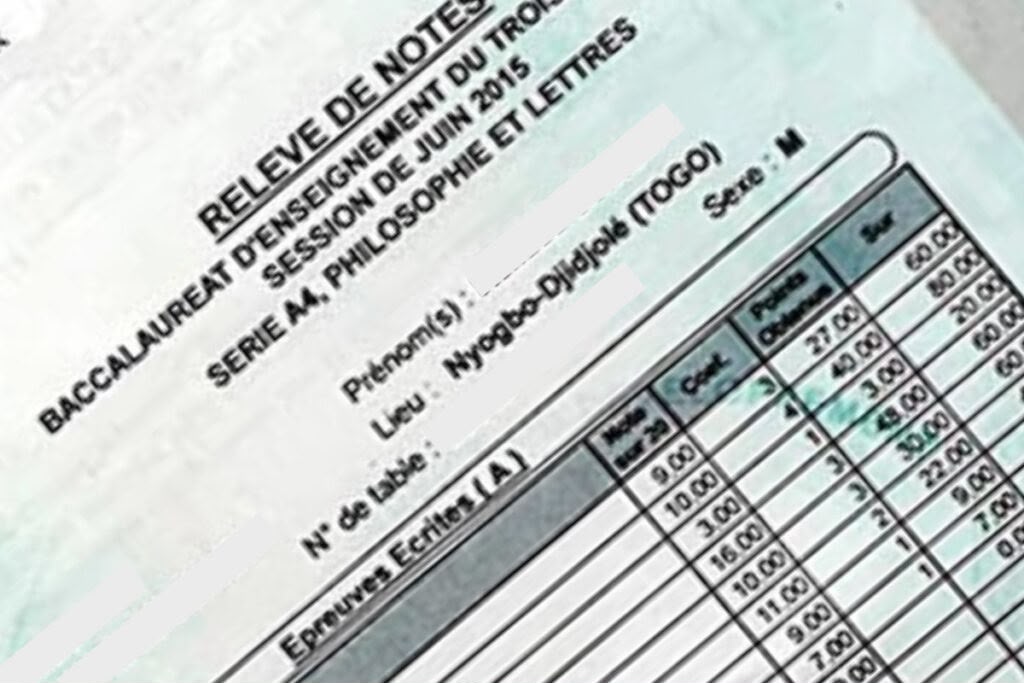 Togo : les candidats au CEPD, au BEPC et au BAC I peuvent retirer leurs relevés de notes