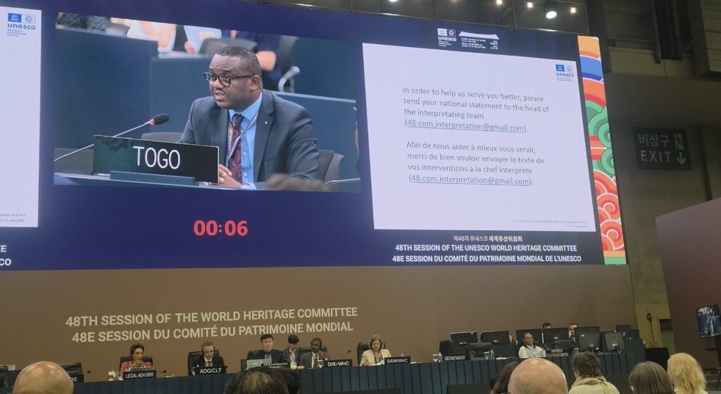 UNESCO : le Togo prend part à la 48e session du Comité du patrimoine mondial