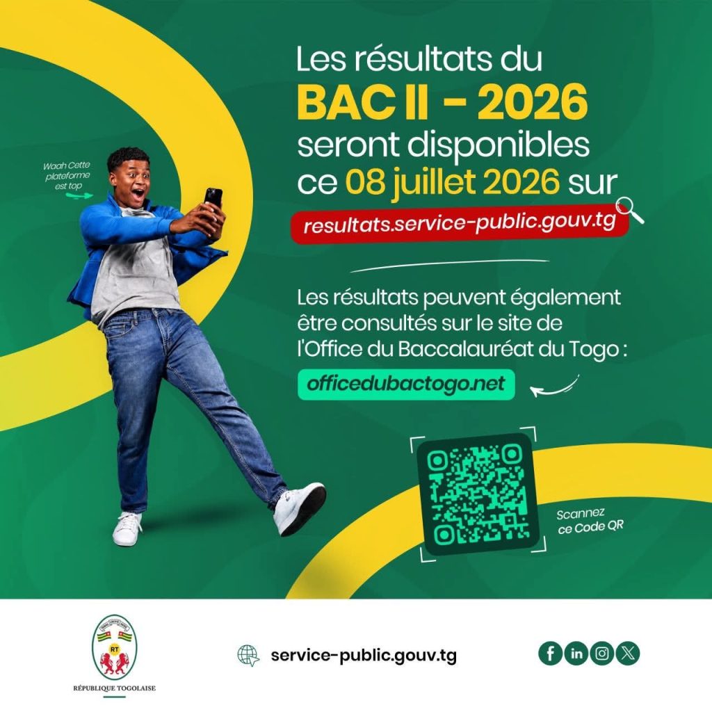 Togo/BAC II 2026 : les candidats pourront consulter leurs résultats en ligne dès ce mercredi à partir de 10 h